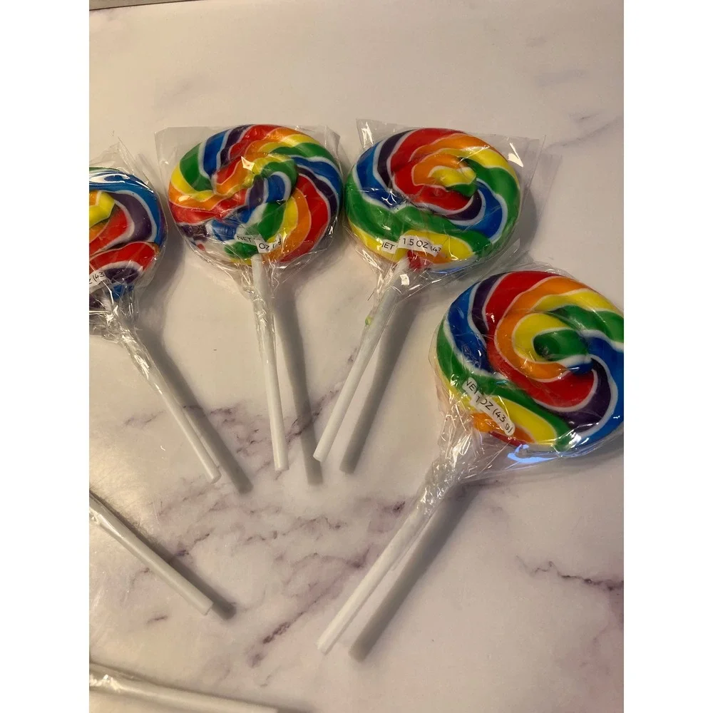 One Alberts Color Splash Swirly Pop Kaleidoscope Tutti Frutti Lollipop 1.5oz